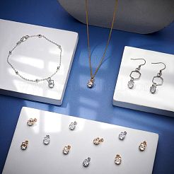 Alloy Clear Cubic Zirconia Charms&nbsp;ZIRC-PH0001-07