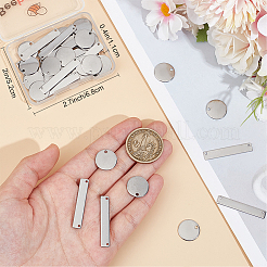 48Pcs 2 Styles 304 Stainless Steel Pendants&nbsp;STAS-BBC0005-82P