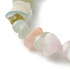 Natural Morganite Chip Beads Stretch Bracelets for Children&nbsp;BJEW-JB06388-10