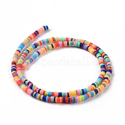Handmade Polymer Clay Beads Strands&nbsp;CLAY-R089-3mm-017