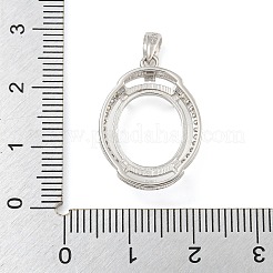 925 Sterling Silver Pendant Cabochon Settings&nbsp;STER-B005-22P
