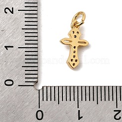 Brass Micro Pave Cubic Zirconia Pendants&nbsp;KK-I360-006G-01
