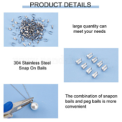 304 Stainless Steel Snap on Bails&nbsp;STAS-UN0003-51P