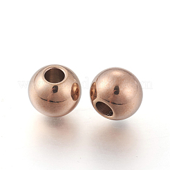 Ion Plating(IP) Round 304 Stainless Steel Beads&nbsp;STAS-G130-60RG