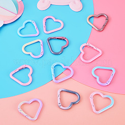 12Pcs Spray Paint Alloy Spring Gate Rings&nbsp;FIND-TA0010-91
