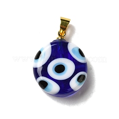 Handmade Evil Eye Lampwork Pendants&nbsp;LAMP-F030-01G