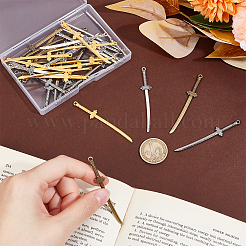 40Pcs 4 Colors Tibetan Style Alloy Big Pendants&nbsp;FIND-UN0003-35B