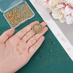 200Pcs Brass Split Rings&nbsp;FIND-UN0016-25B
