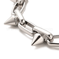 Non-Tarnish 304 Stainless Steel Spike Link Chain Bracelets&nbsp;BJEW-E094-13P