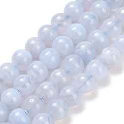 Natural Blue Lace Agate Beads Strands&nbsp;G-L634-B02-6mm