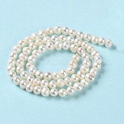 Natural Cultured Freshwater Pearl Beads Strands&nbsp;PEAR-E018-55