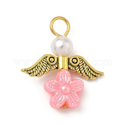 Opaque Acrylic & Tibetan Alloy Style Pendants&nbsp;PALLOY-JF04400