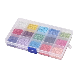195G 15 Colors Glass Seed Beads&nbsp;SEED-YW0001-11C