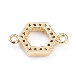 Brass Micro Pave Cubic Zirconia Links&nbsp;ZIRC-L097-011G