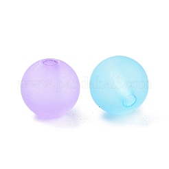 6mm Mixed Transparent Round Frosted Acrylic Ball Bead&nbsp;X-FACR-R021-6mm-M