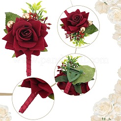 4Pcs Silk Brooch&nbsp;AJEW-CP0007-51