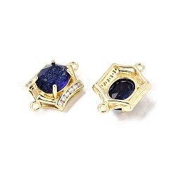 Brass Micro Pave Cubic Zirconia and Glass Links Connector Charms&nbsp;GL-CBA86BA-01G-B