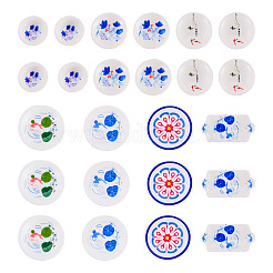 Blue and White Porcelain Plate Opaque Resin Display Decorations&nbsp;DJEW-TAC0004-06