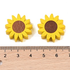 Spray Painted Wood Beads&nbsp;WOCR-PW0003-75B