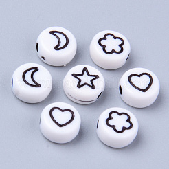 Opaque White Acrylic Beads&nbsp;MACR-S273-45B