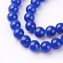Imitation Jade Glass Beads Strands&nbsp;DGLA-S076-10mm-M