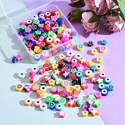 200Pcs 4 Styles Handmade Polymer Clay Beads&nbsp;CLAY-SZ0001-54