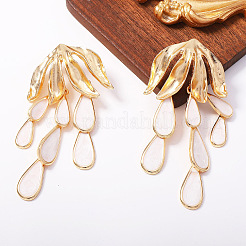 Zinc Alloy & Acrylic Teardrop Stud Earrings&nbsp;WG35E50-01