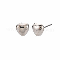 Heart Stud Earrings for Women&nbsp;EJEW-S213-02A-01S-RS