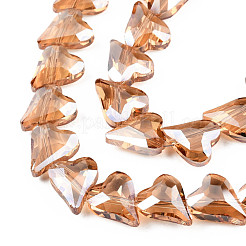 Electroplate Transparent Glass Beads Strands&nbsp;EGLA-N002-44-05