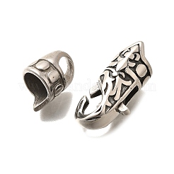 304 Stainless Steel Fold Over Clasps&nbsp;STAS-R140-14AS-01