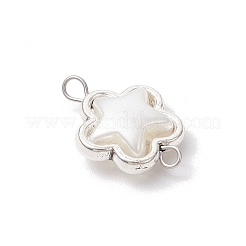 Alloy & ABS Plastic Imitation Pearl Star Connector Charms&nbsp;PALLOY-JF03871