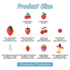 20Pcs 10 Styles Resin Pendants&nbsp;RESI-FS0002-10