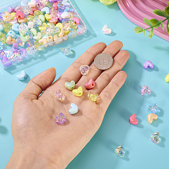112Pcs 14 Styles UV Plating Transparent and Opaque Acrylic Beads&nbsp;MACR-TA0002-32