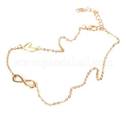 Aluminum Infinity Heart Link Chain Necklaces for Women&nbsp;FS-WG44B62-01