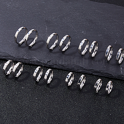 16Pcs 8 Styles Stainless Steel Simple Plain Band Ring for Unisex&nbsp;RJEW-DC0001-19P