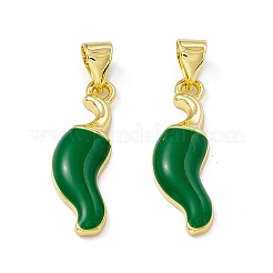 Real 18K Gold Plated Rack Plating Brass Enamel Pendants&nbsp;ZIRC-I061-08G