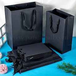 15Pcs 3 Sizes Rectangle Paper Gift Storage Tote Bags with Handle&nbsp;ABAG-TA0001-73B