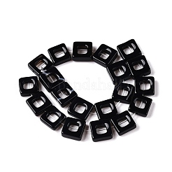 Dyed & Heated Natural Black Agate Beads Strands&nbsp;G-N342-102C