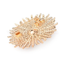 Sunflower Alloy Crystal Rhinestone Brooches&nbsp;JEWB-P054-04G