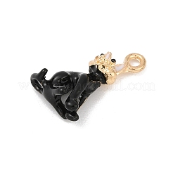 Alloy Enamel Pendants&nbsp;PALLOY-R160-01G-01