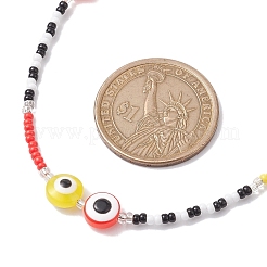 Resin and Glass Seed Bead Necklaces&nbsp;NJEW-MZ00029