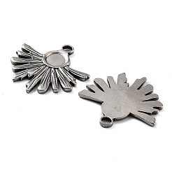 201 Stainless Steel Pendant Cabochon Settings&nbsp;STAS-Z057-17AS