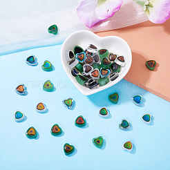 50Pcs 5 Colors Two Tone Glass Beads&nbsp;GLAA-TA0002-92