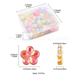 216Pcs Transaparent Acrylic Beads&nbsp;PACR-FS0001-06