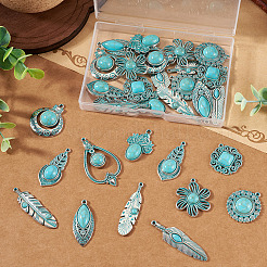 30Pcs 10 Styles Tibetan Style Alloy Pendants&nbsp;FIND-TA0010-14