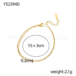304 Stainless Steel Multi-strand Curb Chain Bracelets&nbsp;BJEW-A26-03-24-2