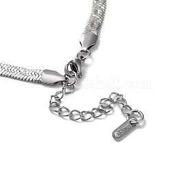 Non-Tarnish 304 Stainless Steel Herringbone Chain Necklace&nbsp;NJEW-D045-11P
