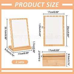 2 Bags Bamboo Wood Multiple Necklace Display Stands&nbsp;NDIS-PH0001-10A