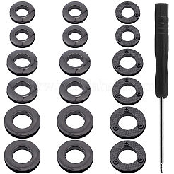 18Pcs 3 Styles Alloy Grommet Eyelet Findings&nbsp;FIND-CL0002-21B