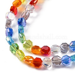 Electroplate & Gradient Color Glass Beads Strands&nbsp;LAMP-M023-02